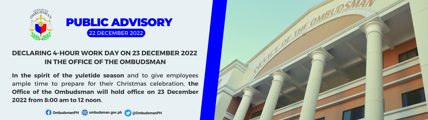 OMB half-day work advisory – website – 22 December 2022